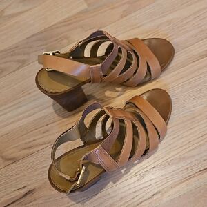Brown Franco Sarto Strappy Women's Sandals